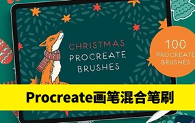 Procreate笔刷混合包和字体素材