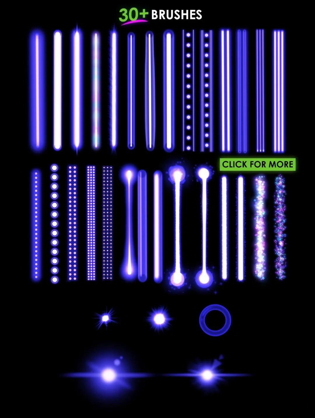 爆款Procreate专业干性纹理故障毛刺等笔刷合集 笔刷资源 第22张