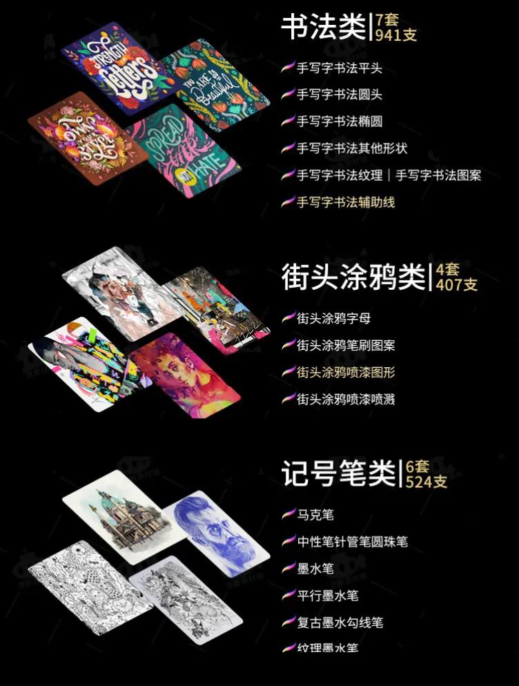 12000款精品Procreate分类笔刷及手绘零基础入门教程 笔刷资源 第8张