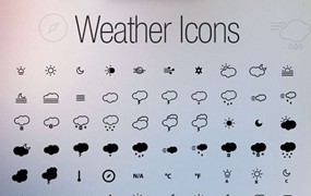 94枚天气矢量图标，SVG PNG格式