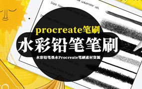 Procreate笔刷-水彩铅笔墨水Procreate笔刷素材资源下载