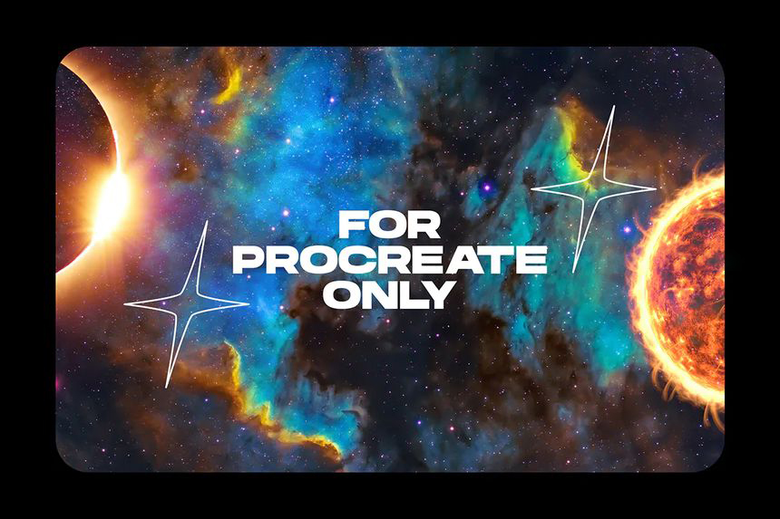 Procreate笔刷-天空星球宇宙图案Procreate笔刷素材资源 笔刷资源 第7张