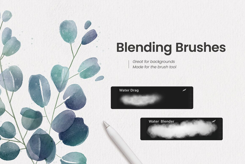 水粉画笔Procreate笔刷 笔刷资源 第5张