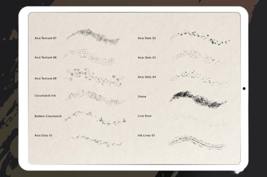 Procreate笔刷-中国水墨画笔效果笔刷素材资源 笔刷资源 第3张