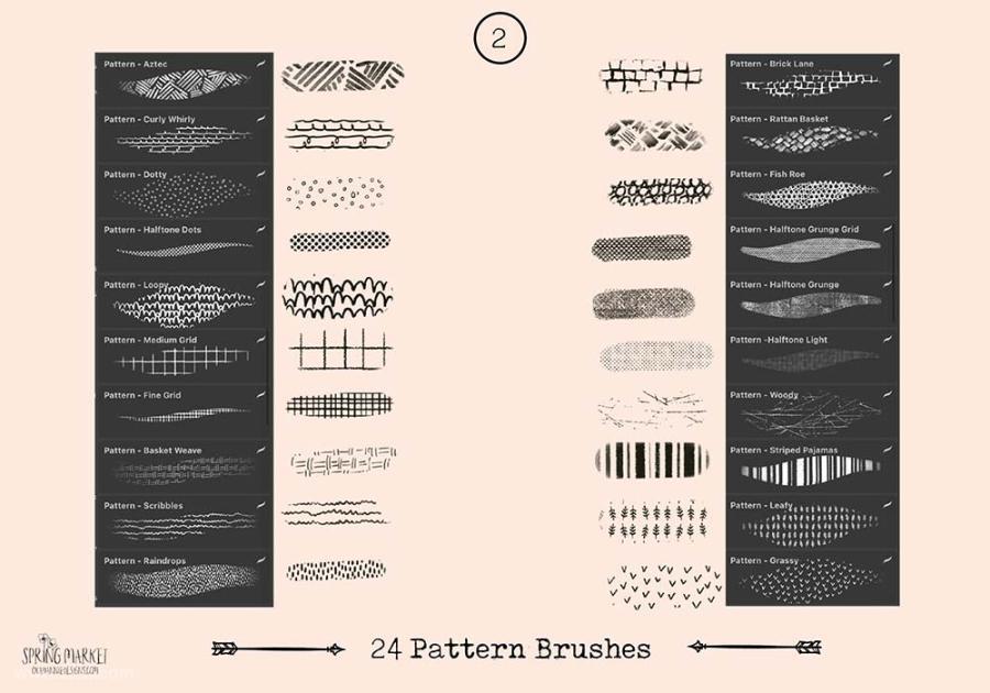 Procreate笔刷-复古风格斑点纹理笔刷素材资源 笔刷资源 第8张