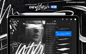 Procreate笔刷-DevBrush6.0手写艺术字体笔刷素材资源