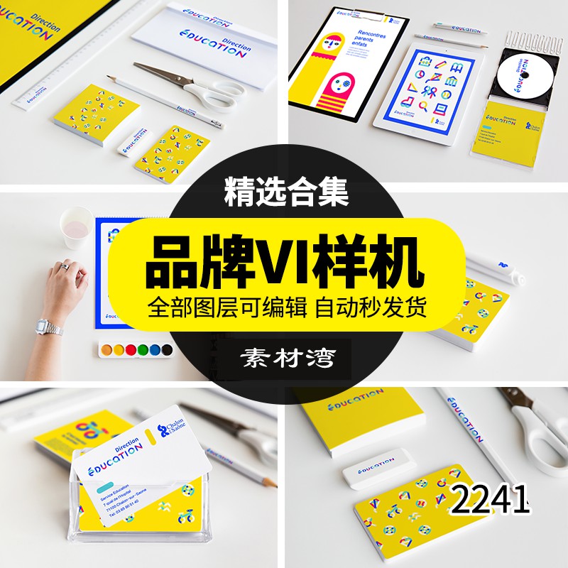 公司品牌logo标志名片VI贴图样机模板mockup提案效果图PSD素材 图片素材 第1张