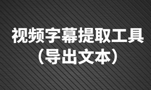 视频字幕提取工具（导出文本）