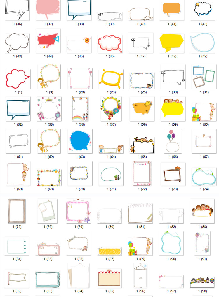 490款可爱卡通边框素材模板 图片素材 第5张