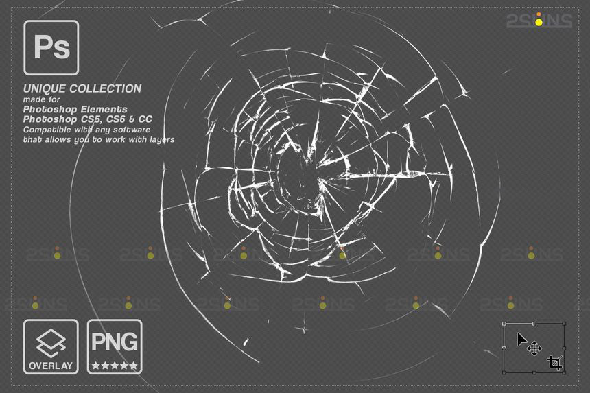 背景素材-破碎玻璃效果的PNG透明背景叠加图片素材 图片素材 第8张