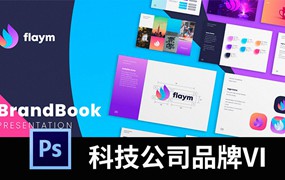 互联网科技企业公司logo品牌VI系统规范画册手册ai设计素材