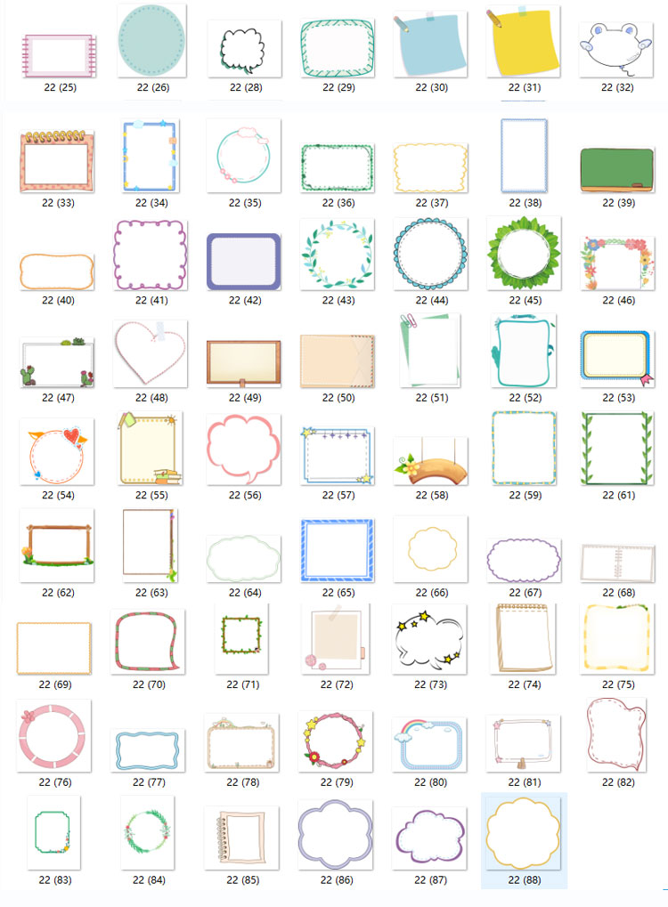 490款可爱卡通边框素材模板 图片素材 第7张
