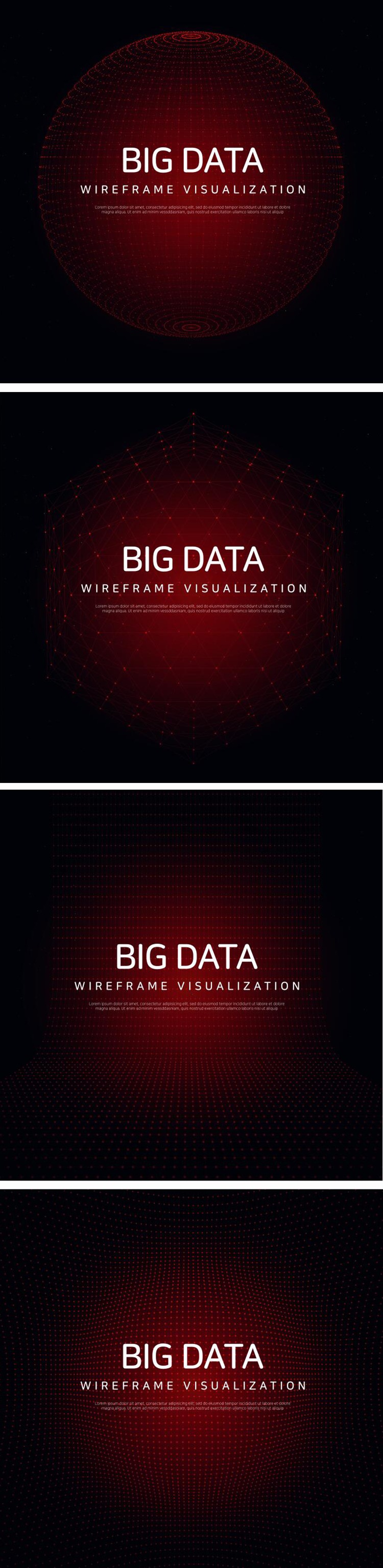 高清科技感网络线条圆环科幻炫光效背景图片PSD分层设计素材 图片素材 第3张