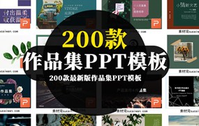 200款最新版作品集PPT模板合集