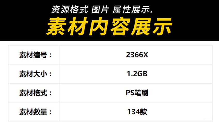 200款聚光灯光中国古风水墨毛笔PS笔刷合集 笔刷资源 第3张