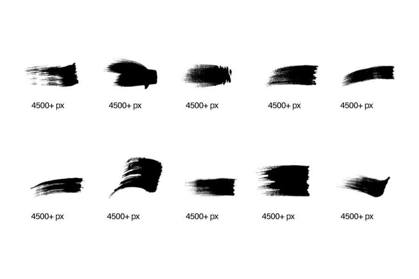 PS笔刷-手绘干画笔毛笔效果PS笔刷素材资源 笔刷资源 第8张