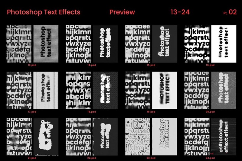 40款酸性噪点磨损毛刺毛边模糊故障文字效果样机 图片素材 第8张