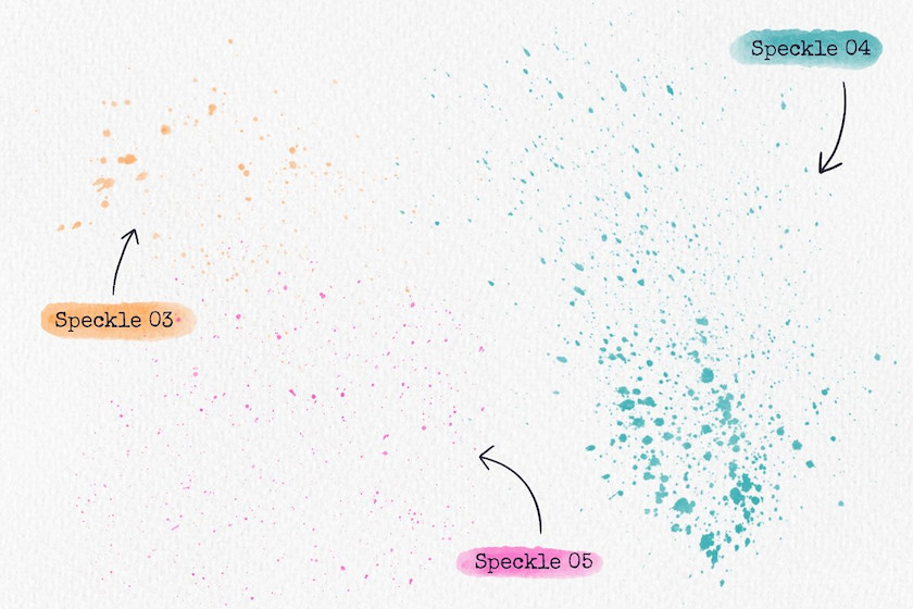 Procreate笔刷-飞溅和斑点印章水彩笔刷素材 笔刷资源 第10张