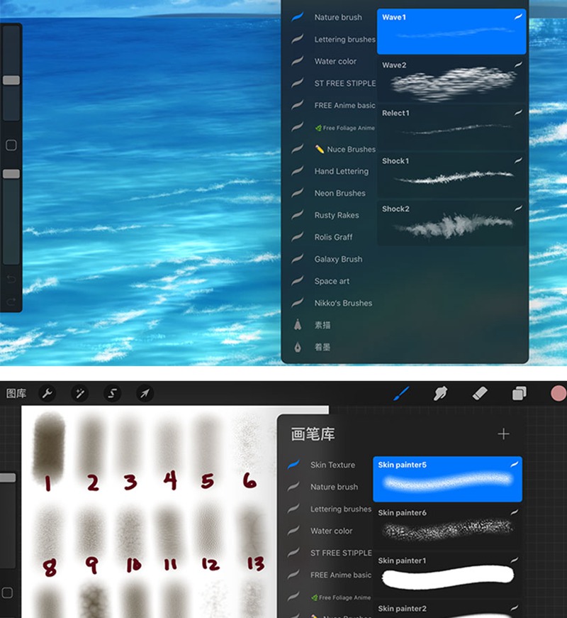 500款高端肌理procreate笔刷 笔刷资源 第6张