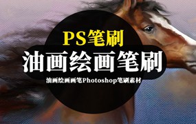 PS笔刷-油画绘画画笔Photoshop笔刷素材资源