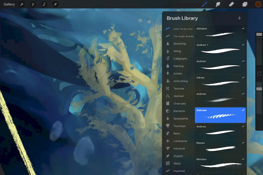 Procreate笔刷-海洋和水底世界主题笔刷素材资源 笔刷资源 第5张