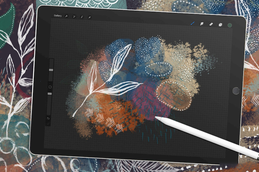 Procreate笔刷-抽象元素和植物花卉画笔笔刷素材 笔刷资源 第1张
