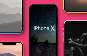 iphone X 手机模版，PSD源文件