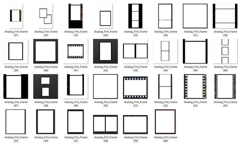 30个模拟胶片相框背景素材PNG 图片素材 第4张