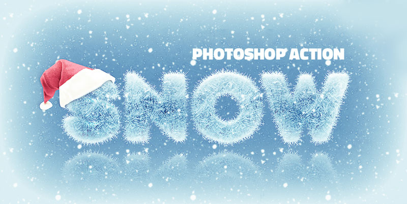 冰雪文字效果 Photoshop动作 插件预设 第1张