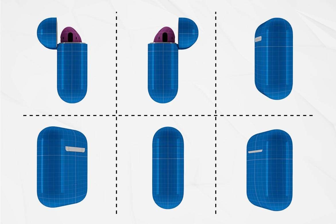 AirPods苹果无线耳机包装设计样机模板PSD 样机素材 第4张