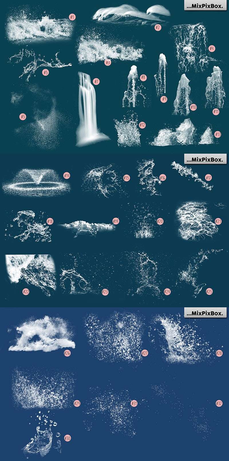 31张真实海浪水花PNG免抠素材 图片素材 第2张