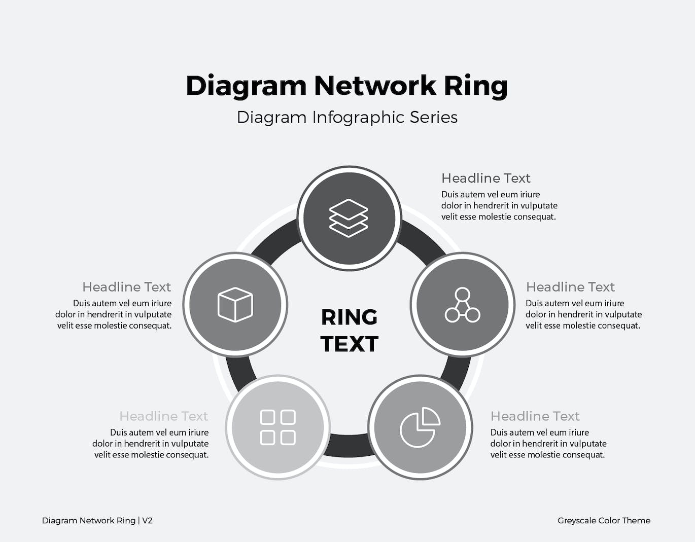 圆形圆环图表矢量素材v2 Diagram Network Ring V2 幻灯图表 第3张