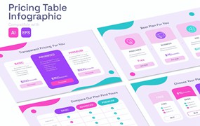 定价表单信息图表模板 Pricing Table Infographic