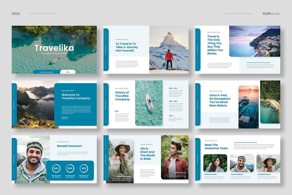 旅游运营商和旅行PPT模板下载 Travelika – Tour and Travel PowerPoint Template 幻灯图表 第2张