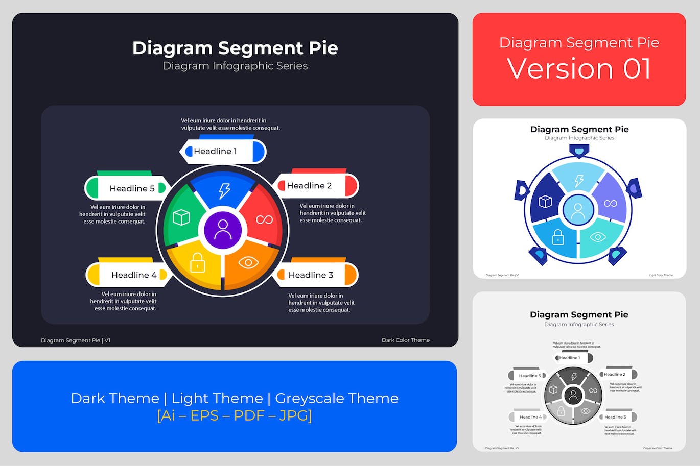 图标工具饼图图表矢量素材v1 Diagram Segmen Pie V1 APP UI 第1张