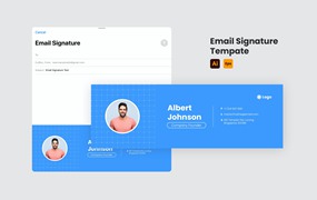 专业通用的电子邮件签名设计模板v18 Email Signature Template