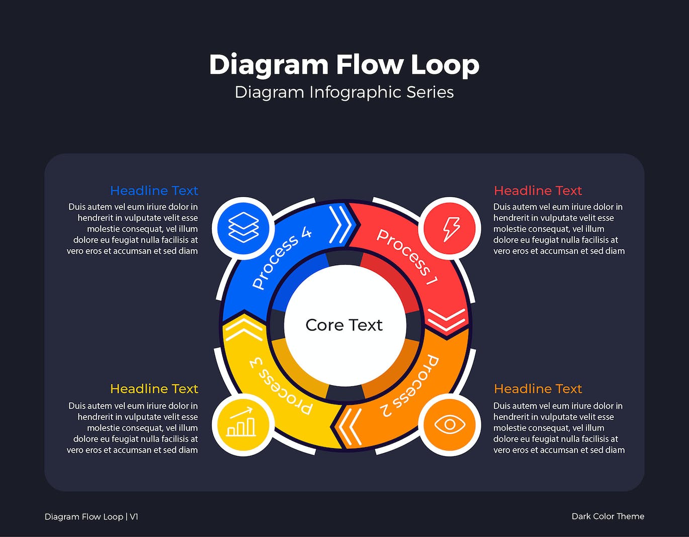 圆环流程图表矢量素材v1 Diagram Flow Loop V1 幻灯图表 第2张