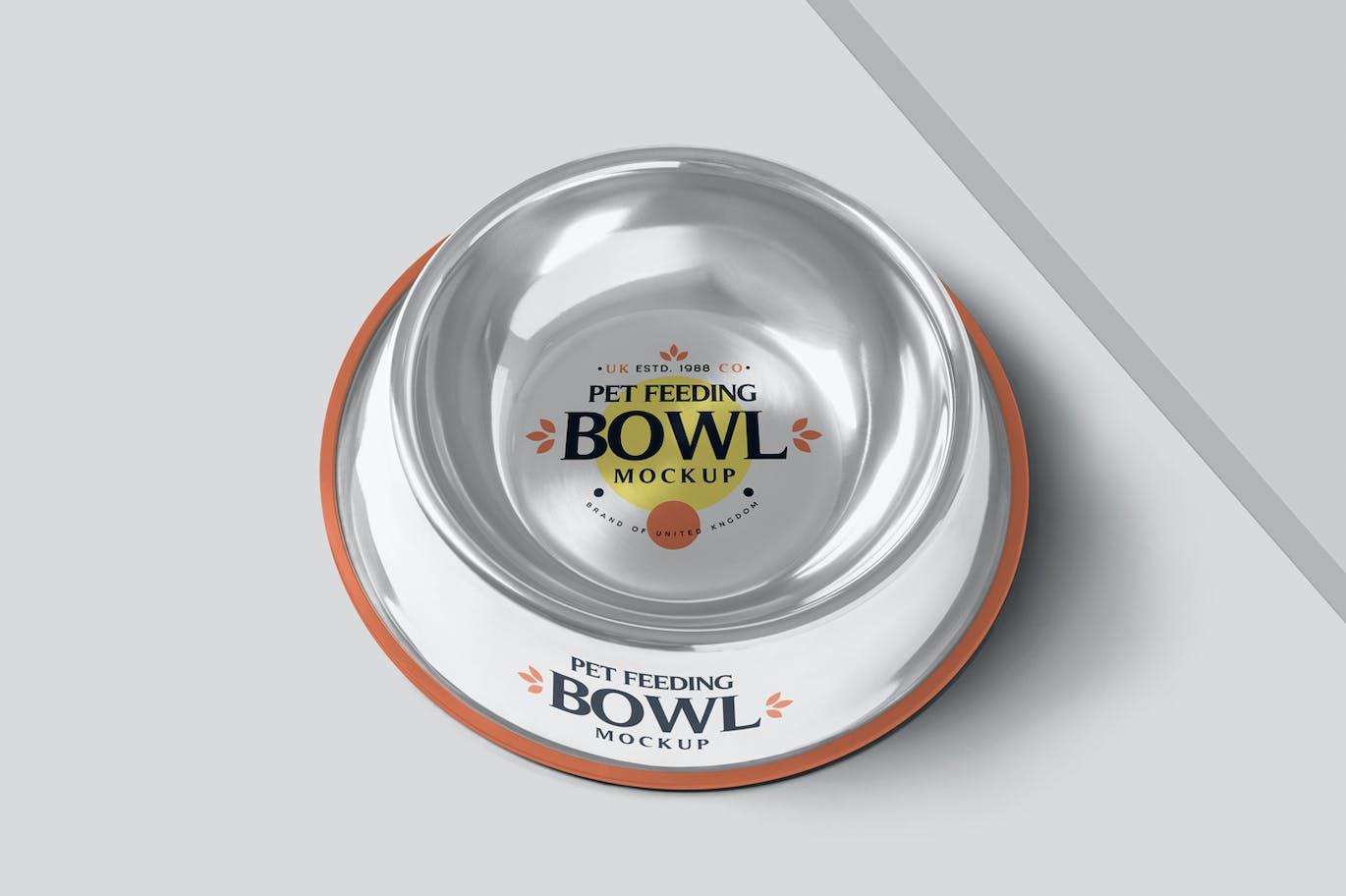 不锈钢宠物狗碗设计样机 Steel Dog Bowl Mockups 样机素材 第5张