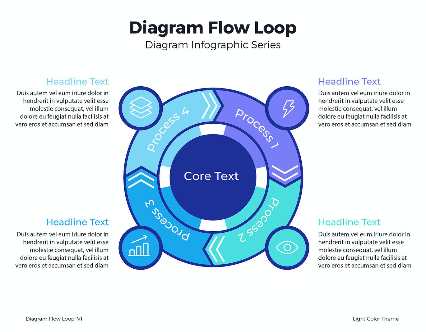 圆环流程图表矢量素材v1 Diagram Flow Loop V1 幻灯图表 第3张