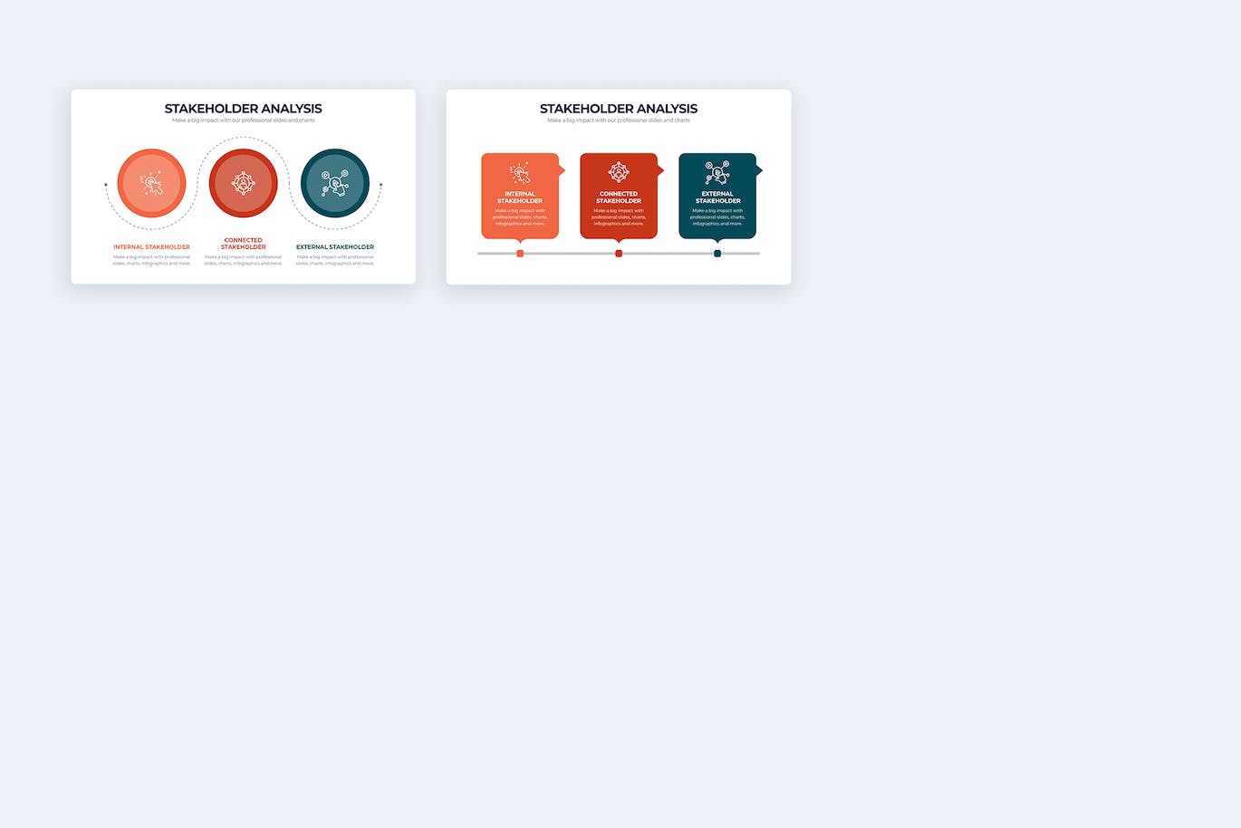 利益相关者分析信息图表矢量模板 Business Stakeholder Illustrator Infographics 幻灯图表 第4张