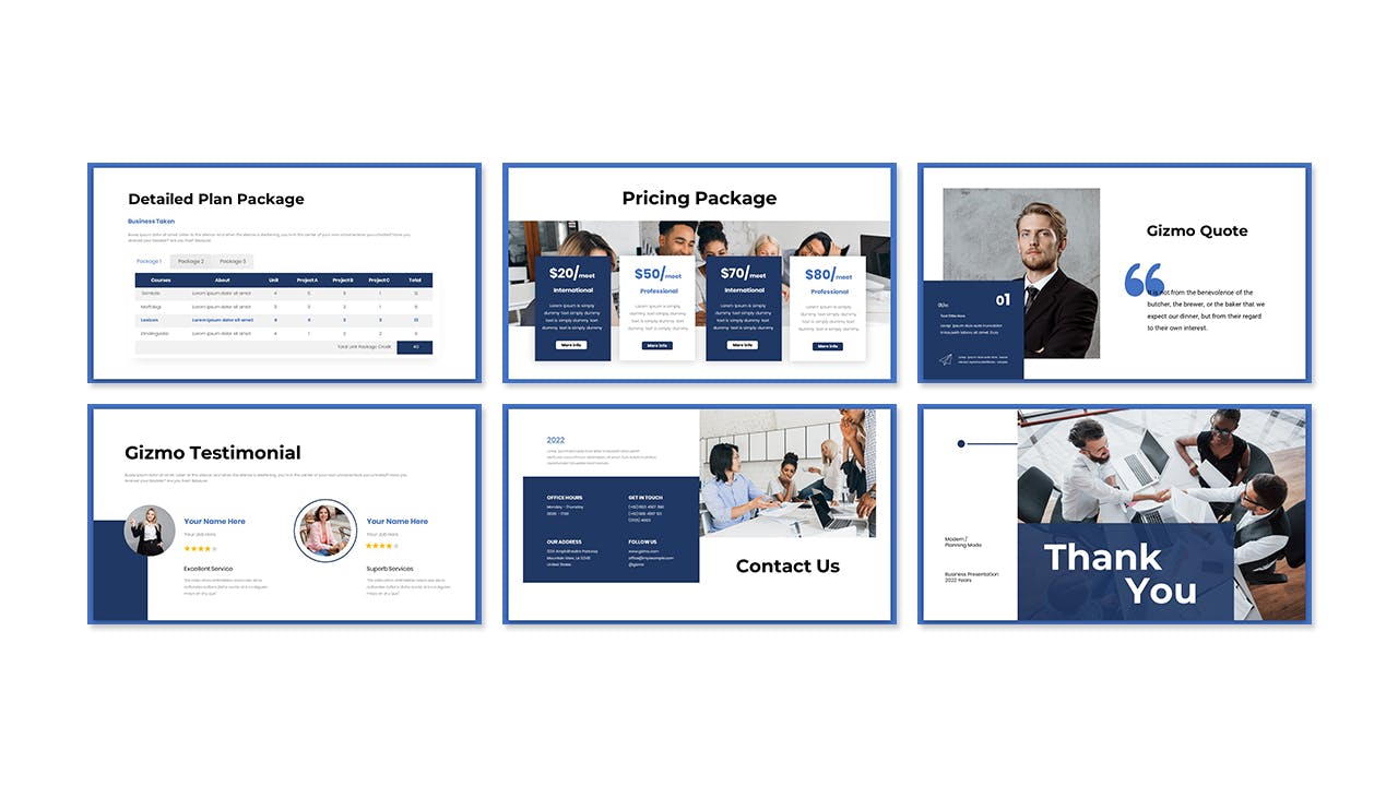 工作汇报Powerpoint模板下载 Gizmo – Business Presentation PowerPoint Template 幻灯图表 第3张