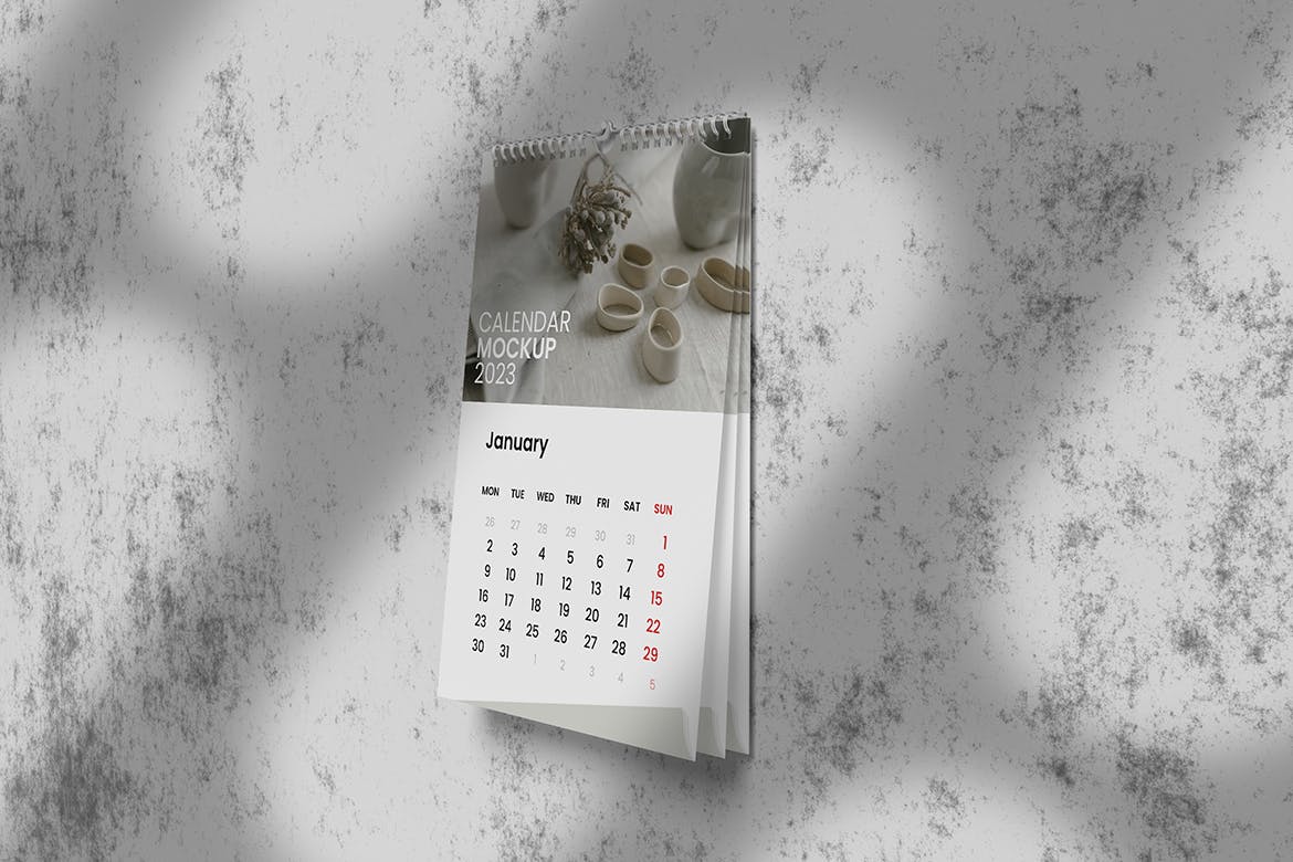 活页挂历设计样机 Wall Calendar Mockup 样机素材 第4张