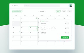 Web网站日期日历设计模板v4 Web Calendar Design