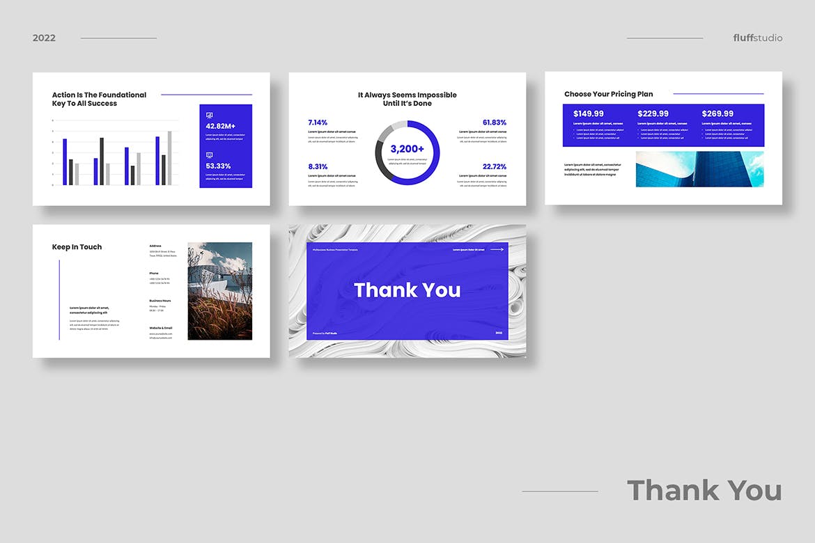 高级技巧培训Powerpoint模板 Quasion – Minimalist Powerpoint Template 幻灯图表 第5张