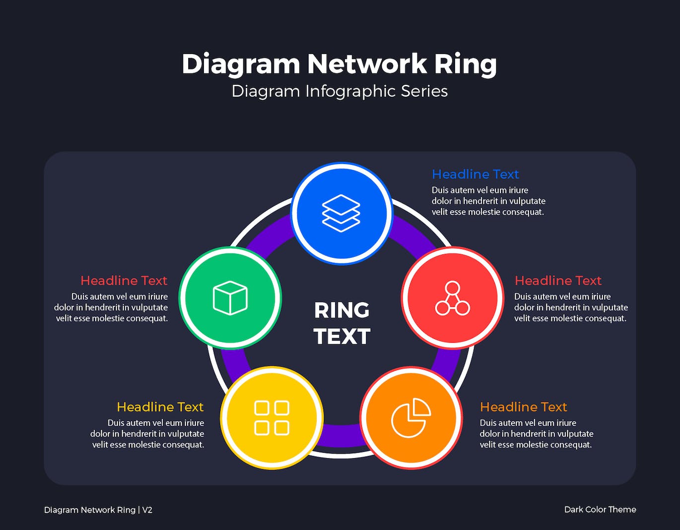 圆形圆环图表矢量素材v2 Diagram Network Ring V2 幻灯图表 第4张