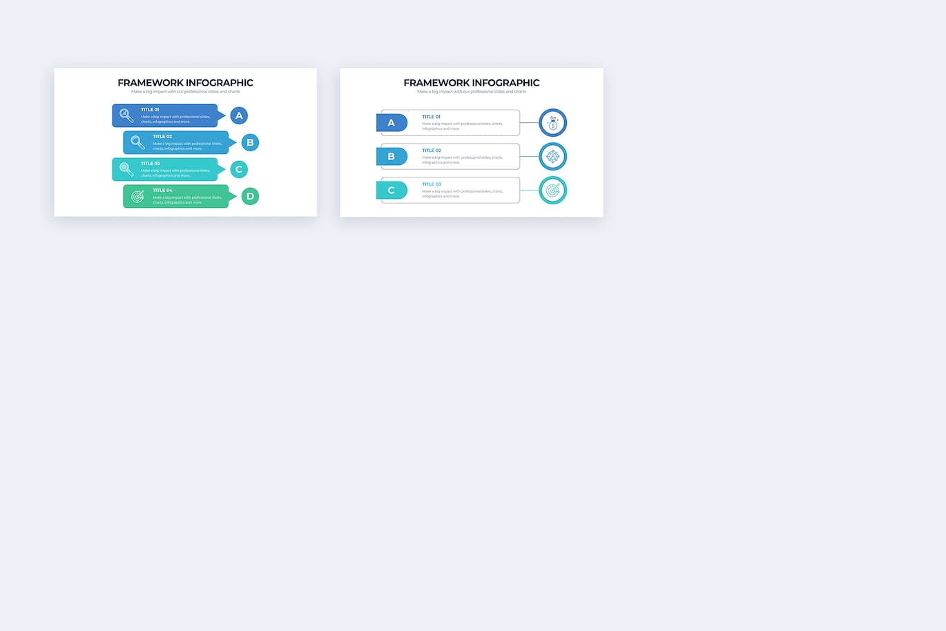 流程选项信息图表矢量模板 Business Framework Illustrator Infographics 幻灯图表 第4张