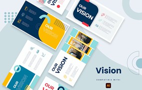 现代视觉幻灯片信息图表矢量模板 Business Vision Slides Illustrator Infographics