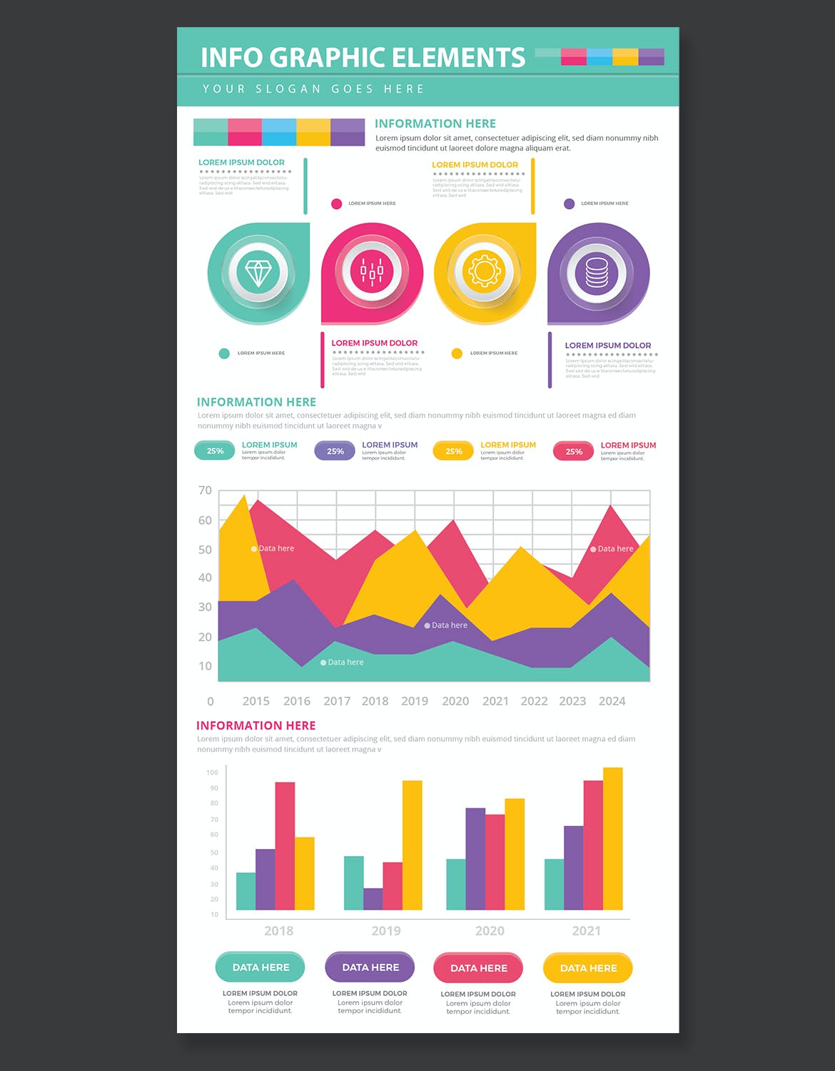 多用途通用信息图表元素模板 Infographic Elements 幻灯图表 第8张