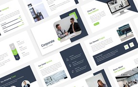 企业年度报告PPT创意模板 Corporate – Business PowerPoint Template