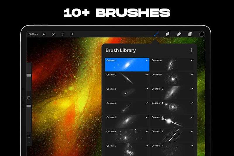 宇宙星系Procreate笔刷 笔刷资源 第2张